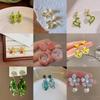 Silver Needle Dongdaemun Fresh Colorful Earrings - Simple, Versatile, Luxury Studs with a High-End Sense