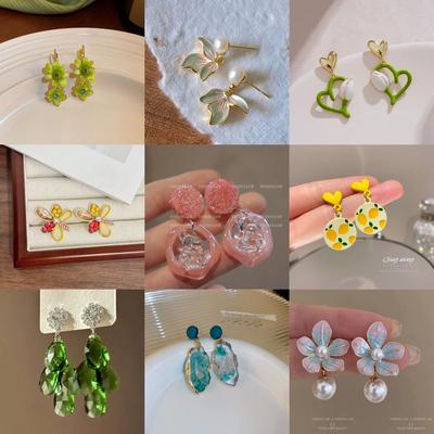 Серьги-гвоздики Silver Needle Dongdaemun Fresh Colorful - Простые, Универсальные, Роскошные гвоздики с ощущением высокого класса
