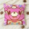 Anime Gloomy bear Cute Doublesided Printed Square Decorative Cushion Cover for Sofa Living Room Home Decor
