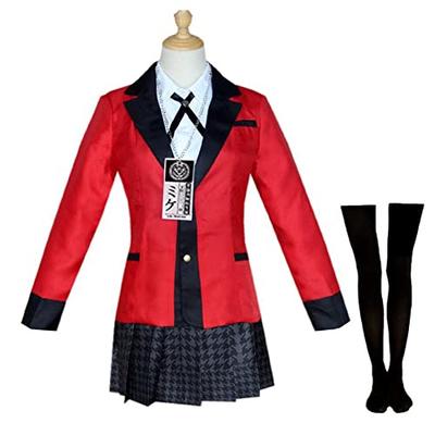 Formemory Косплей Kakegurui Костюм для косплея Джабами Юмеко, Набор из 6 предметов, Высококачественный костюм для женщин, Учеников старшей и средней школы (X