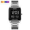 SKMEI Юго-Восточная Азия Лидер продаж Мужские ретро квадратные простые кварцевые часы из нержавеющей стали водонепроницаемые электронные часы