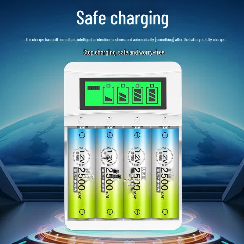 Delipow Rechargeable AA/AAA Batteries & Smart LCD Chargers CN plug (adapter included)