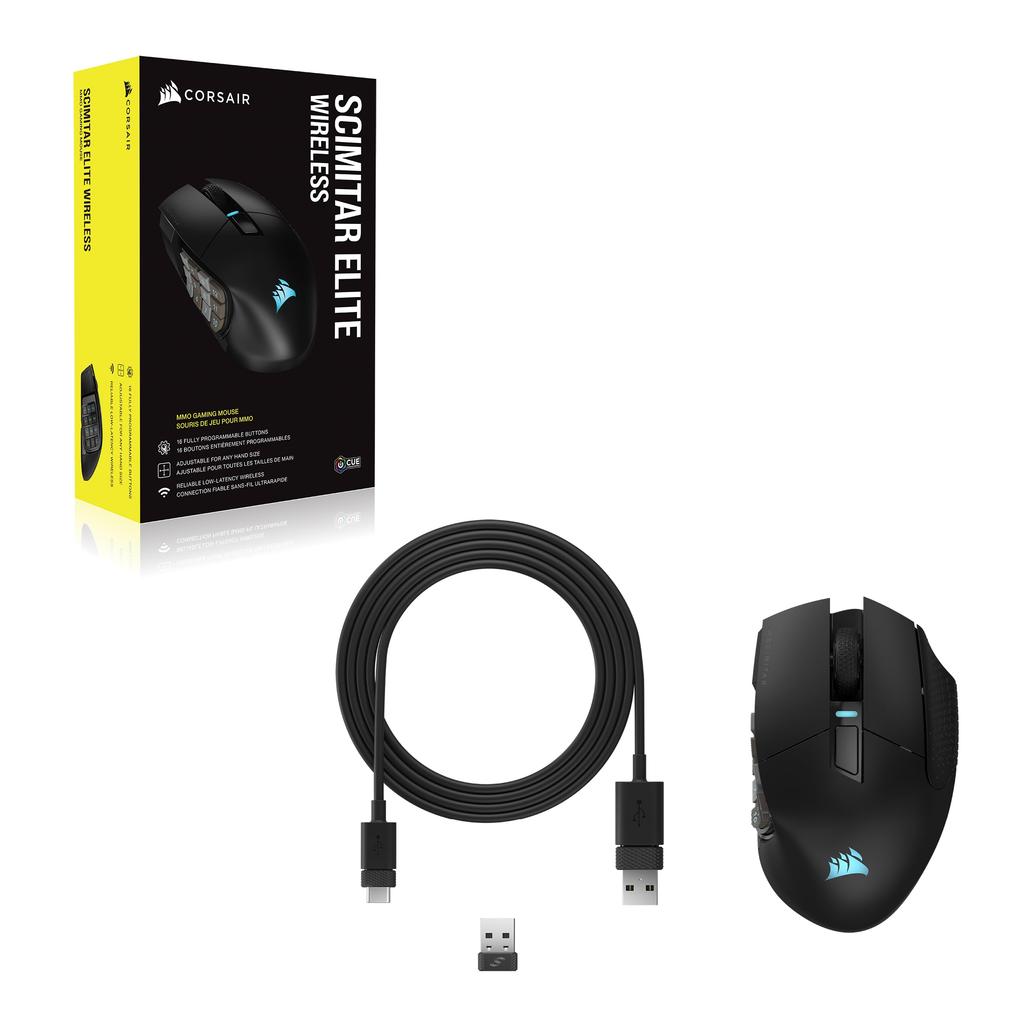 CORSAIR SCIMITAR ELITE WIRELESS Совместимая игровая мышь MS681 Проводная/беспроводная CH-9314311-AP