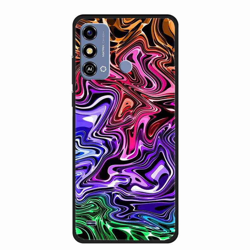 Мягкий силиконовый чехол для ZTE Blade A53 / A53Pro / A53Plus Чехол Мраморный ТПУ Черный Защитный чехол для ZTE Blade A53 Plus Чехол Funda