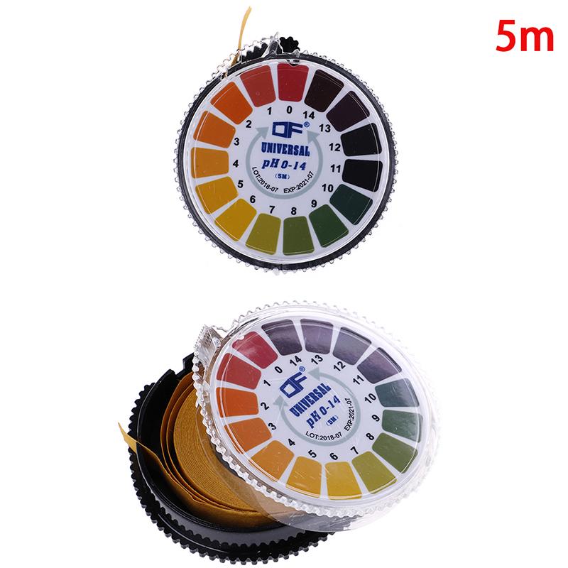 1 рулон/5 м лабораторная индикаторная полоска pH 0-14 бумажная лакмусовая щелочная кислота