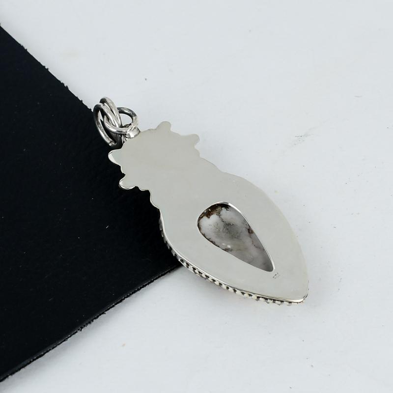 Натуральный камень Яшма Дикая Лошадь Подвеска из стерлингового серебра 925 пробы - Дизайн ручной работы, Ювелирные украшения для повседневной носки, Уникальная подвеска с яшмой Дикая Лошадь в подарок