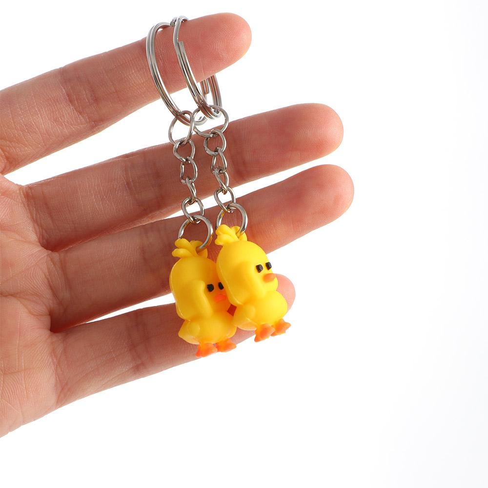 Small Gift Cute Little Yellow Duck Cartoon Key Chain Keychain Pendant Key Rings