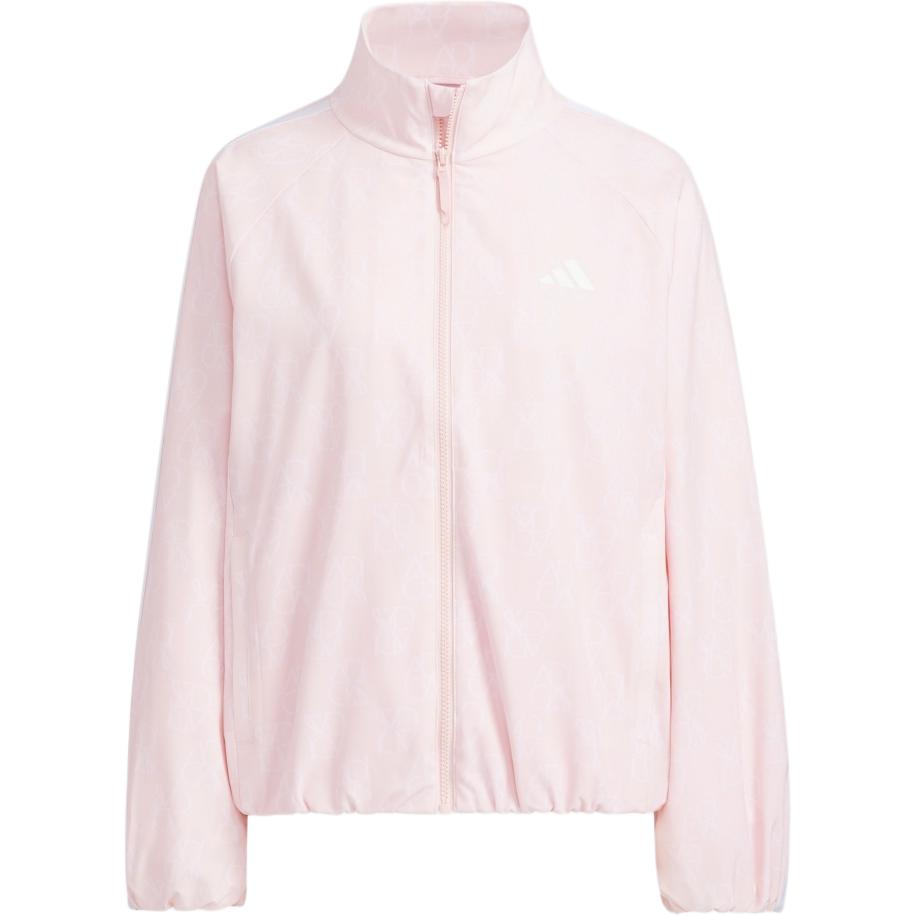 adidas SS25 Спортивная Повседневная Универсальная Куртка Стойка Женская Куртка Розовая JY7703