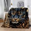 Plush Fleece Beast Animal Roses and Leopard Cheetah Throw Blanket Home Bedroom Bed Sofa Picnic Travel Cover Kid Soft Blanket
