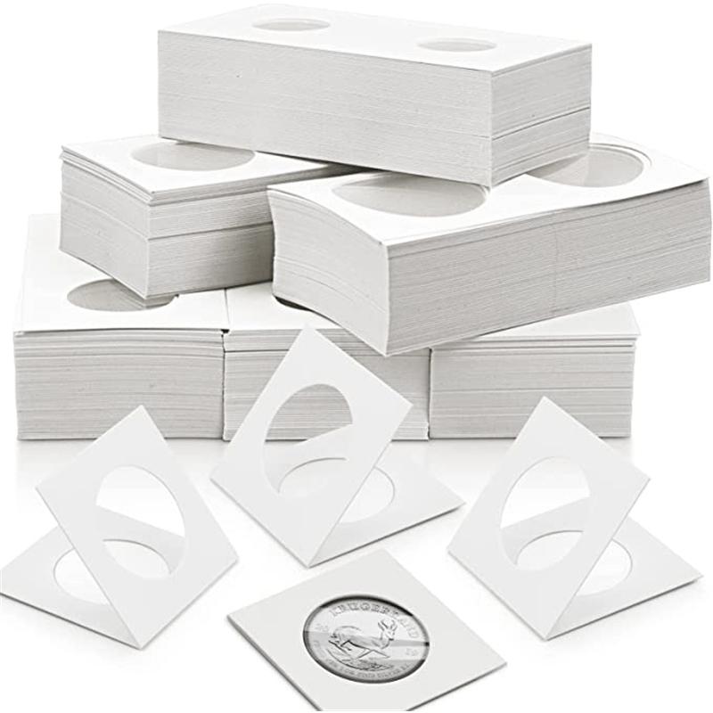 50 шт., зажим для бумаги, картонный флип-держатель для хранения, квадратные картонные держатели для монет, 50 шт.