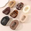 1/6Pcs Flat Hair Clip Set Matte Large Hair Pins French Harmony Curve Hair Barrette Lightweight Resin Hair Accessories