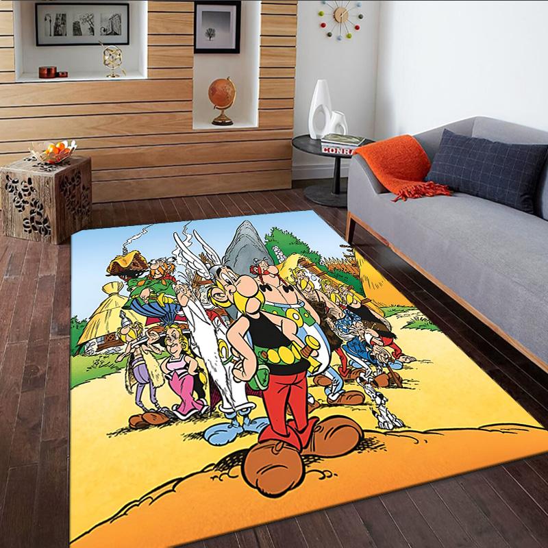 Asterix Friends Carpet, Kitchen Rugs, Yoga Mat, Non-Slip Mats, Rug for Bathroom, Living Room bedroom, Camping Rugs Christmas Gift