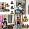 Stylish Breathable Nylon School Backpack With Cartoon Dinosaur Design For Kids