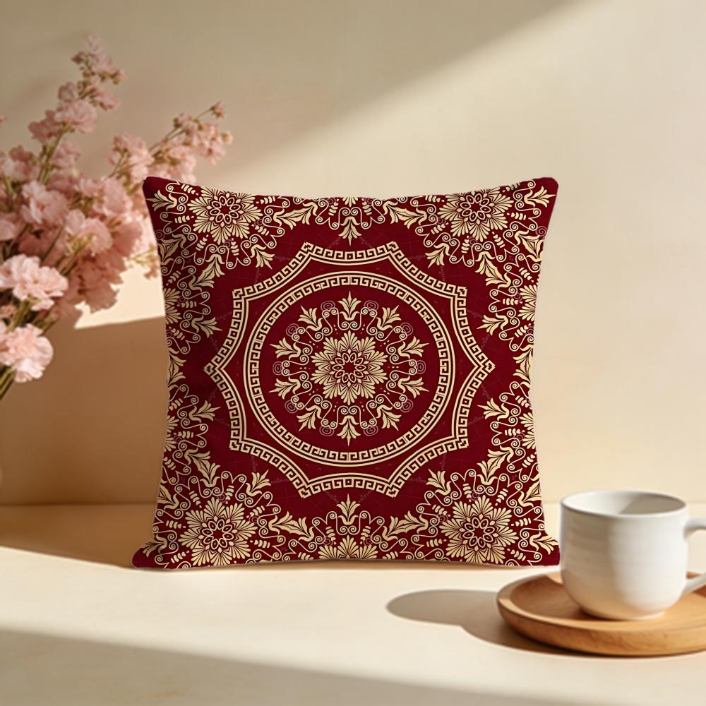 OldWorld European Retro Motif Cushion Cover Soft Pillow Cases for Home Bedroom Living Room Sofa