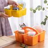 Compartments Brush Storage Portable Divided Basket Desk Organizer Caddies Box Paint Brushes