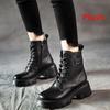 Fashion Genuine Leather Women Boots Zip Round Toe Shoes for Women Concise Leisure Sewing Platform Boots Botas Altas Plataforma Mujer