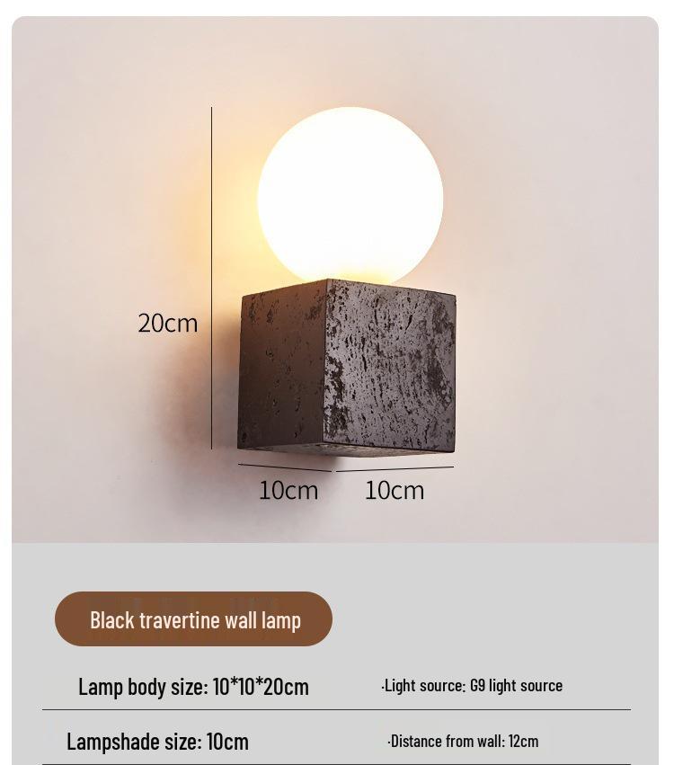 Настенный светильник Ваби-Саби в стиле середины века кремового цвета для спальни или гостиной