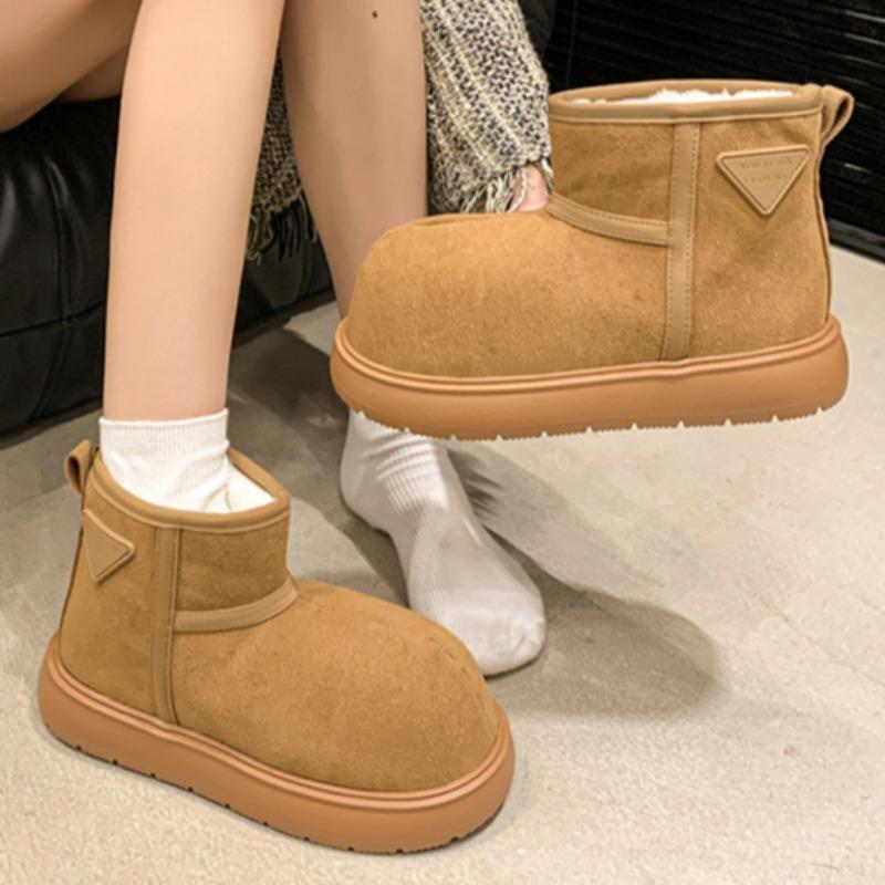 Леопардовый женский меховой ботинок на платформе, зимние зимние туфли на плоской подошве, замшевая плюшевая хлопковая обувь, бренд 2025 года, тренд, теплые, повседневные, удобные, Botas Mujer