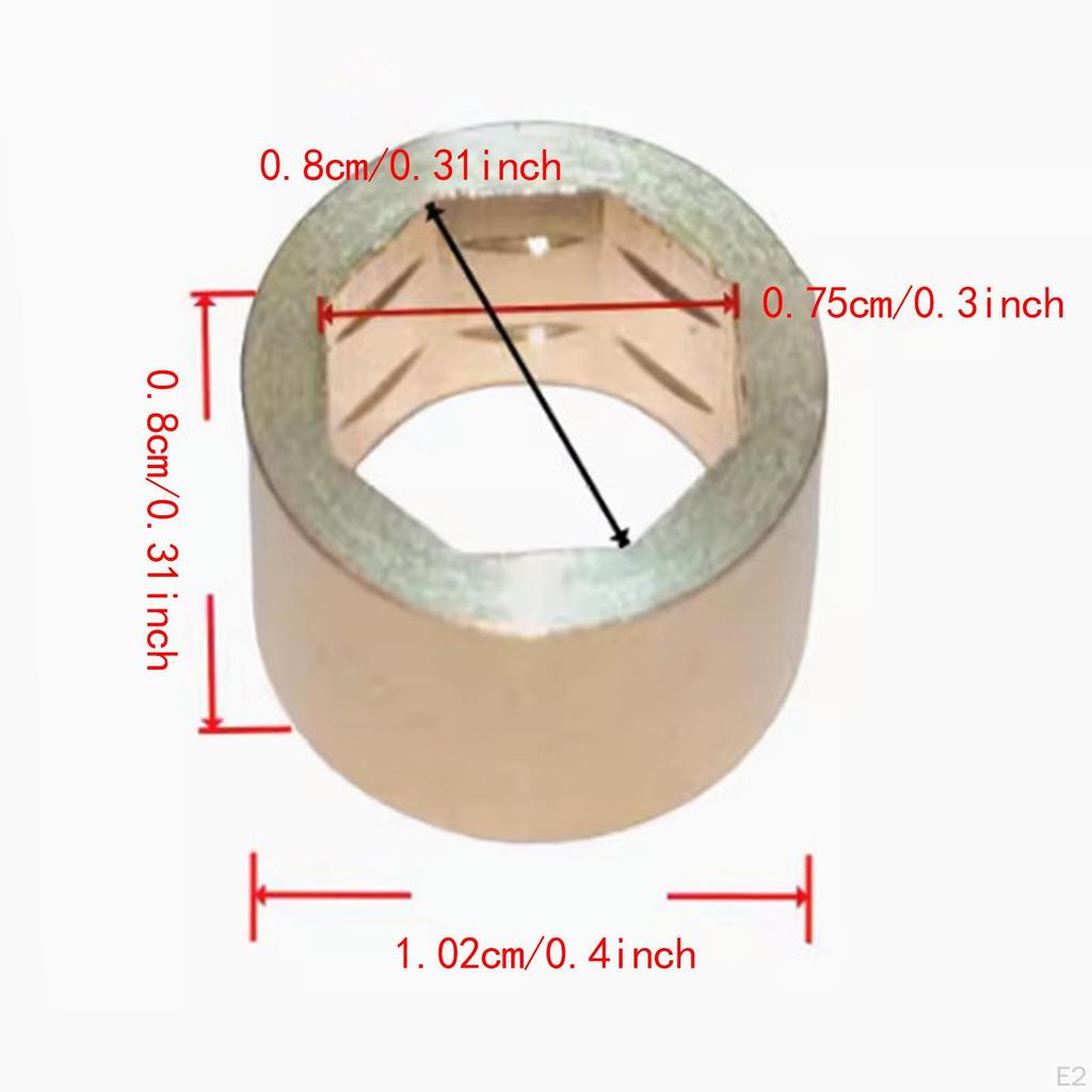 10 Pieces Billiard Cue Copper Ferrule Portable Pool for Repair