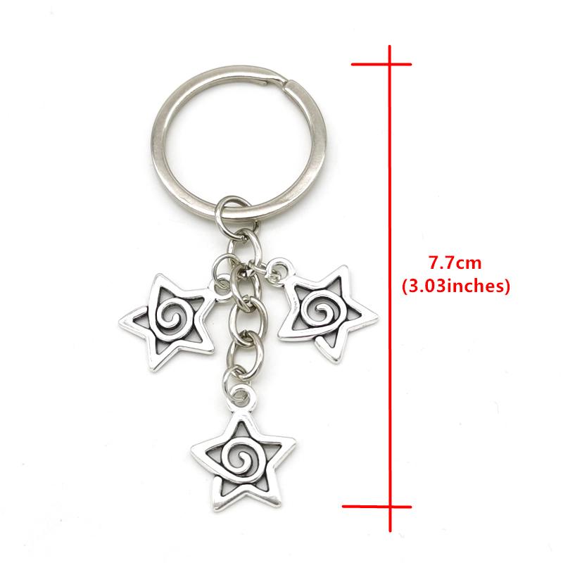 Fashion Creative Star Swirl Keychain Swirl Star Key Chain Handbag Keyring Best Friends Gifts