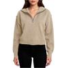 Women's Fashion Loose Casual Half Zip Lapel Pullover Sweater
