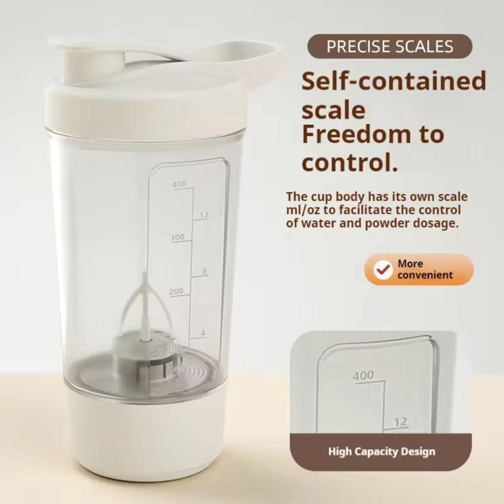 400ml Protein Shake Bottle USB Rechargeable Auto Mixing Mug Protein Shake Mixer  for Fitness