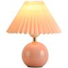 Creative Pleated Table Lamp Pleated Girl Bedroom Small Night Lamp Instagram Atmosphere Ceramic Bedside Table Lamp