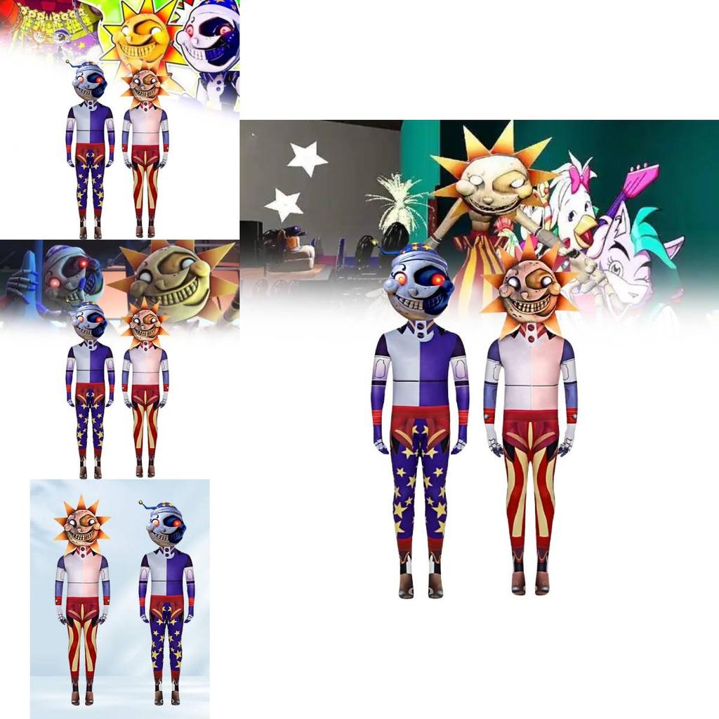 Косплей-комбинезон Fnaf Солнце и Луна из молочного шелка, костюм для ролевых игр для поклонников аниме