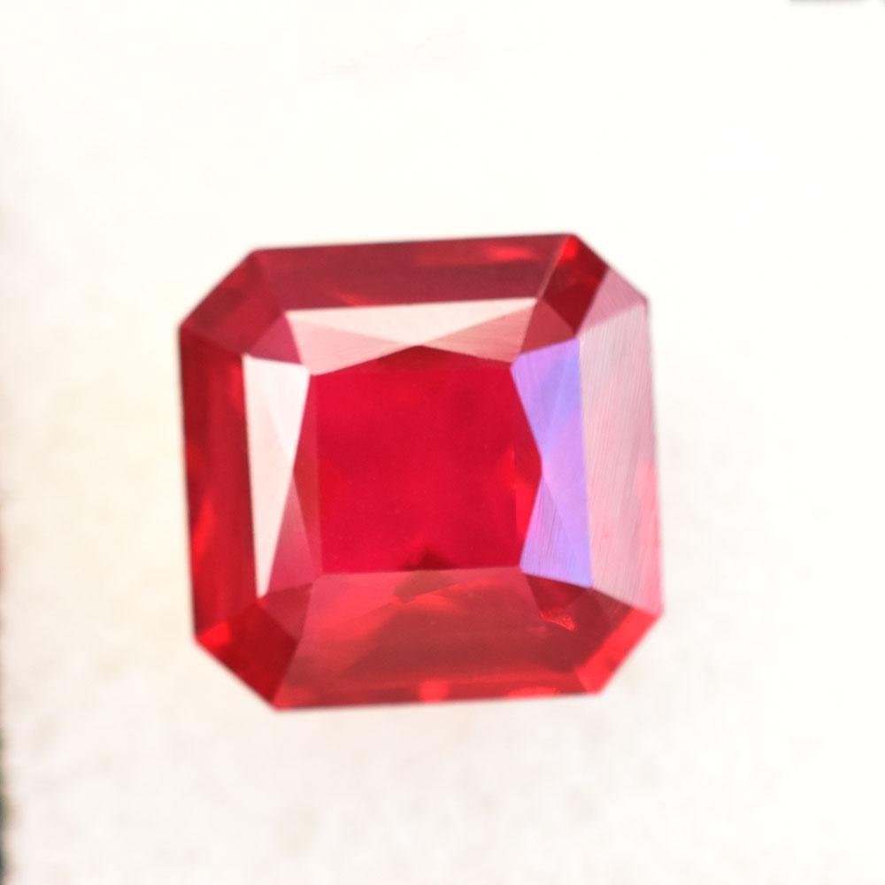 Natural Red Ruby Loose Gemstone 12.90 ct Square Shape for Anniversary for Jewelry Making and Crafts