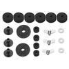 Cymbal Felts Hi-Hat Clutch Felt Hi Hat Cup Felt Cymbal Stand Sleeves with Base Wing Nuts and Cymbal Washer for Drum Set of 21Pcs