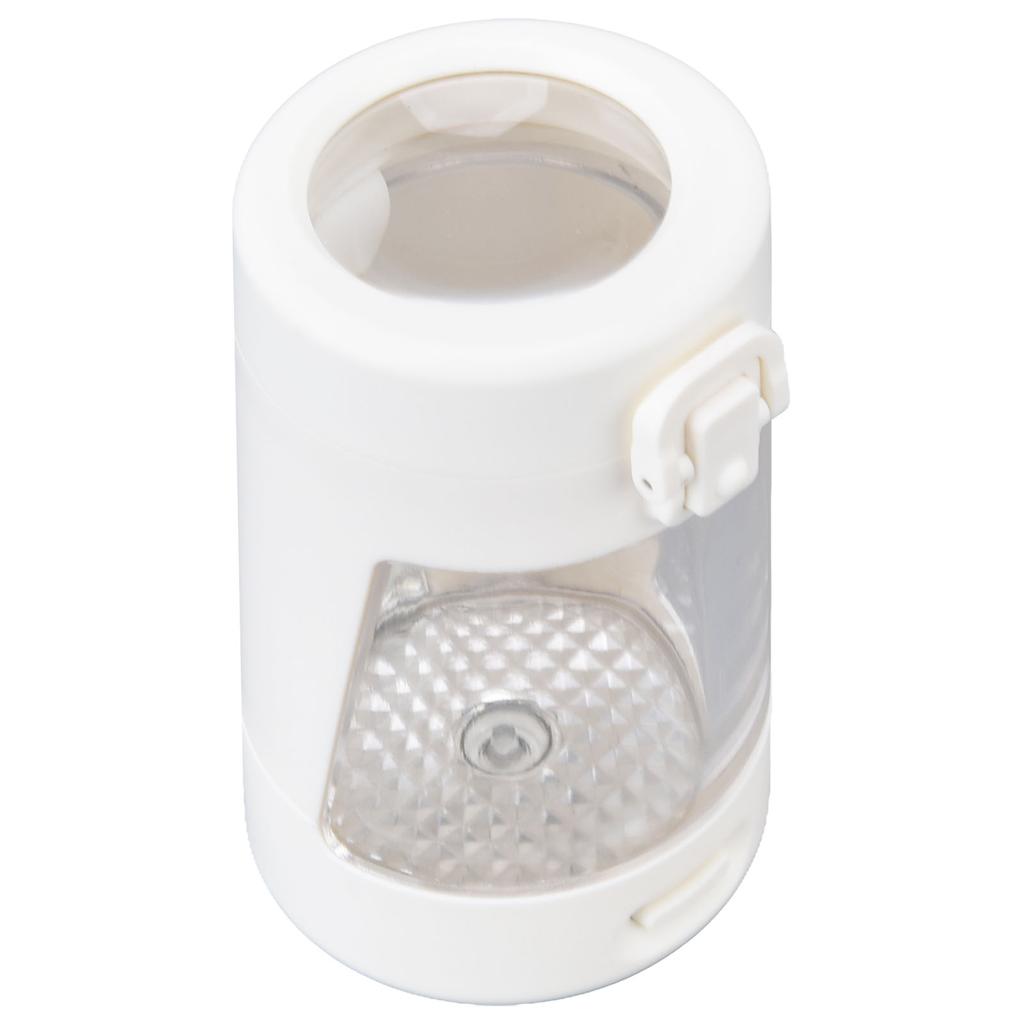 Light Up LED Seal Storage Jar Transparent Grinder 8X Magnifying Viewing Moistureproof for Herb