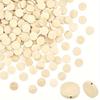 30/50/100ps Flat Round Wooden Beads 15mm Drilled Wooden Coins Natural Wooden Bead Garlands Wooden Coins Spacing Beads Jewelry Craftsmanship