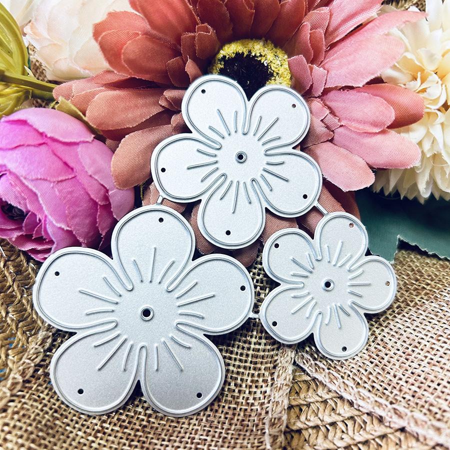 3 шт./лот Лепесток цветка Металлические режущие штампы Трафарет для DIY Скрапбукинга Фотоальбом Тиснение Бумажные карточки Поделки Высечки