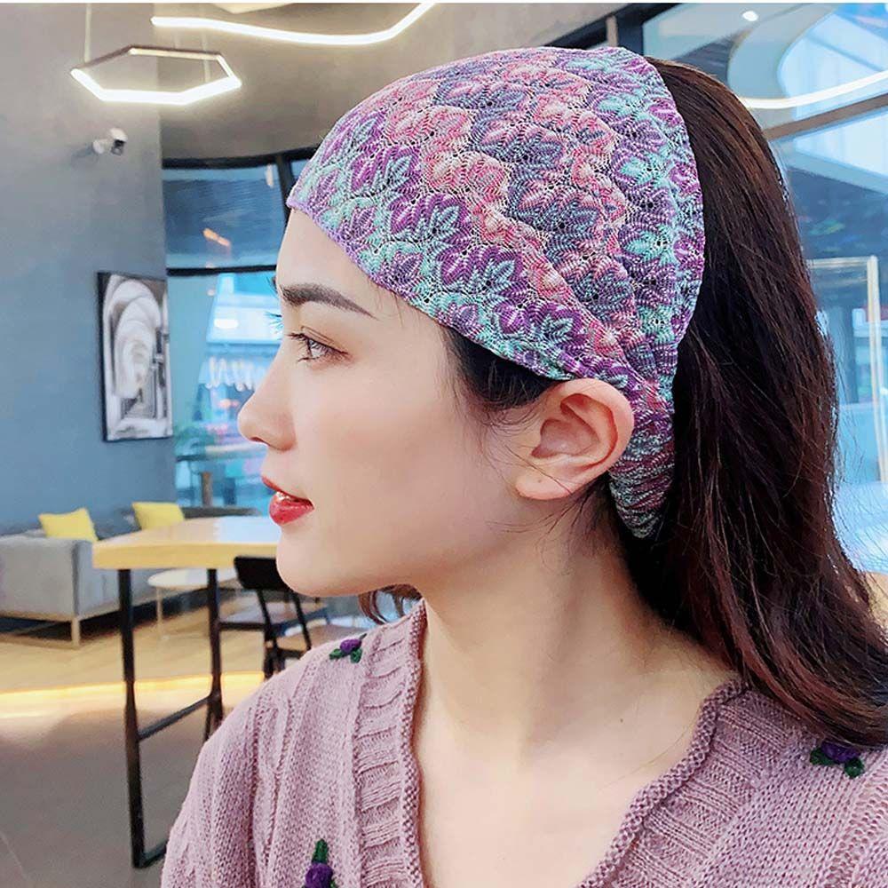 Sweet Wide Side Mesh For Girls Wash Face Women Hairbands Korean Head Wrap Lace Headband Leaves