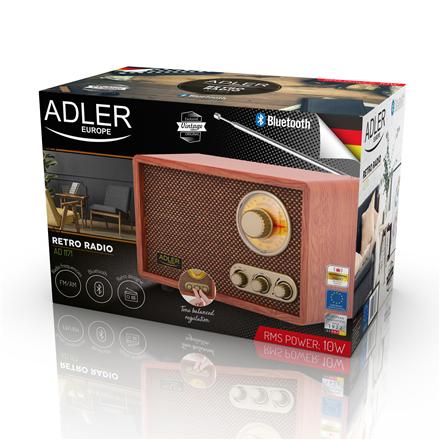 Adler | Ad 1171 | 10W | Brown | Retro Radio