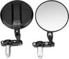 KEMIMOTO Bar End Mirror, Motorcycle Right and Right Set, Bike Mirror, Round Type, For