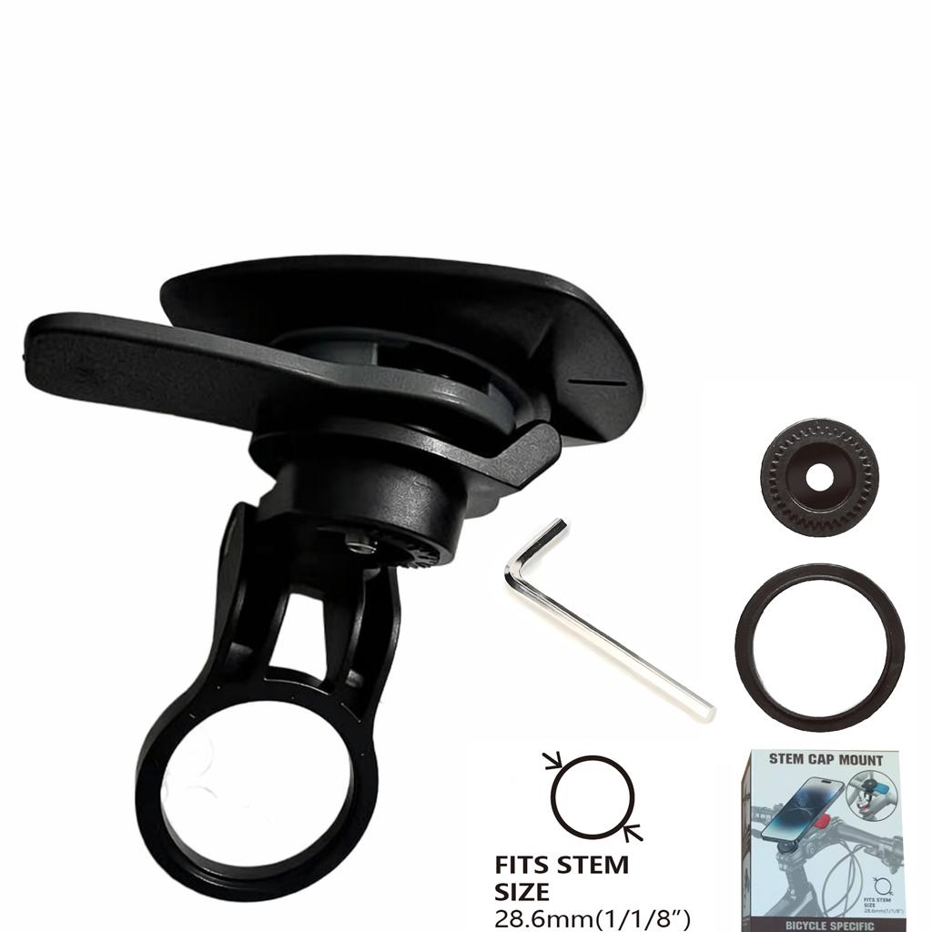 Bike Stem Cap Phone Mount 28.6mm Bicycle Stem Top Cap Cell Phone Holder Cycling GPS Bracket For MTB Road Bike Navigation Stand