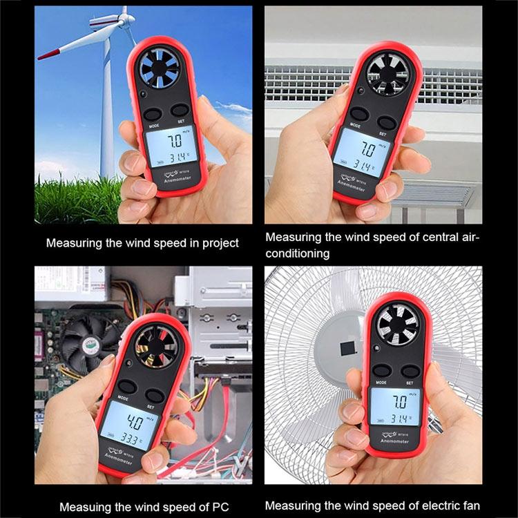 Цифровой электронный термометр-анемометр Wintact WT816
