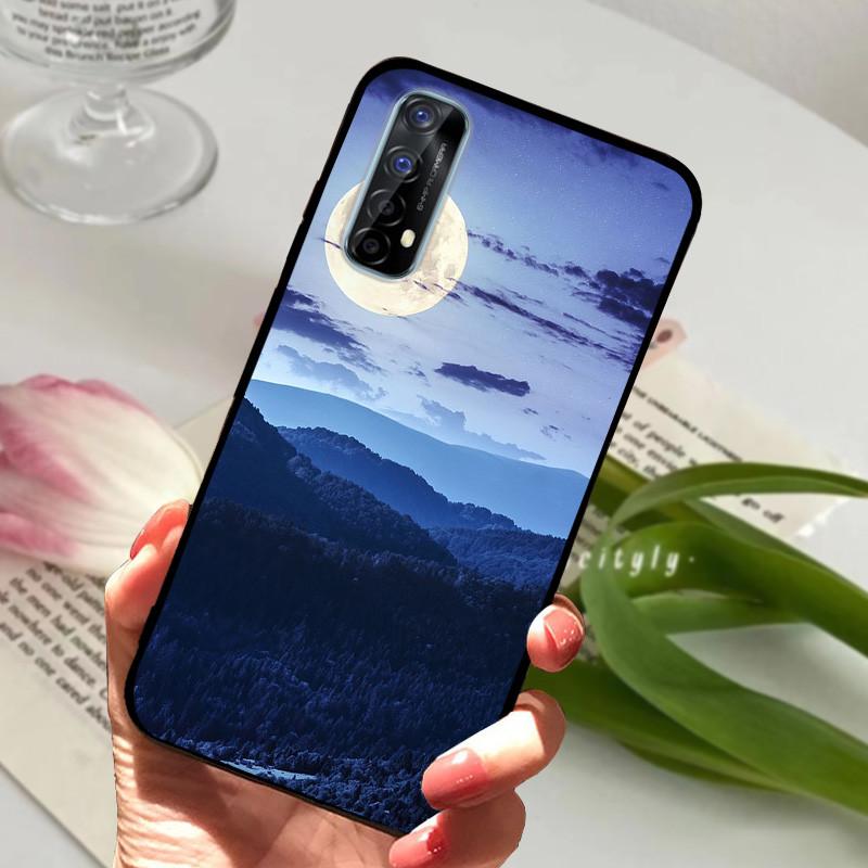 Для Realme 7 4G 5G RMX2155 Чехол Накладка на телефон Силиконовый Мягкий ТПУ Задние Чехлы для Realme 7 Pro Чехол Realme7 RMX2151 Бампер Fundas