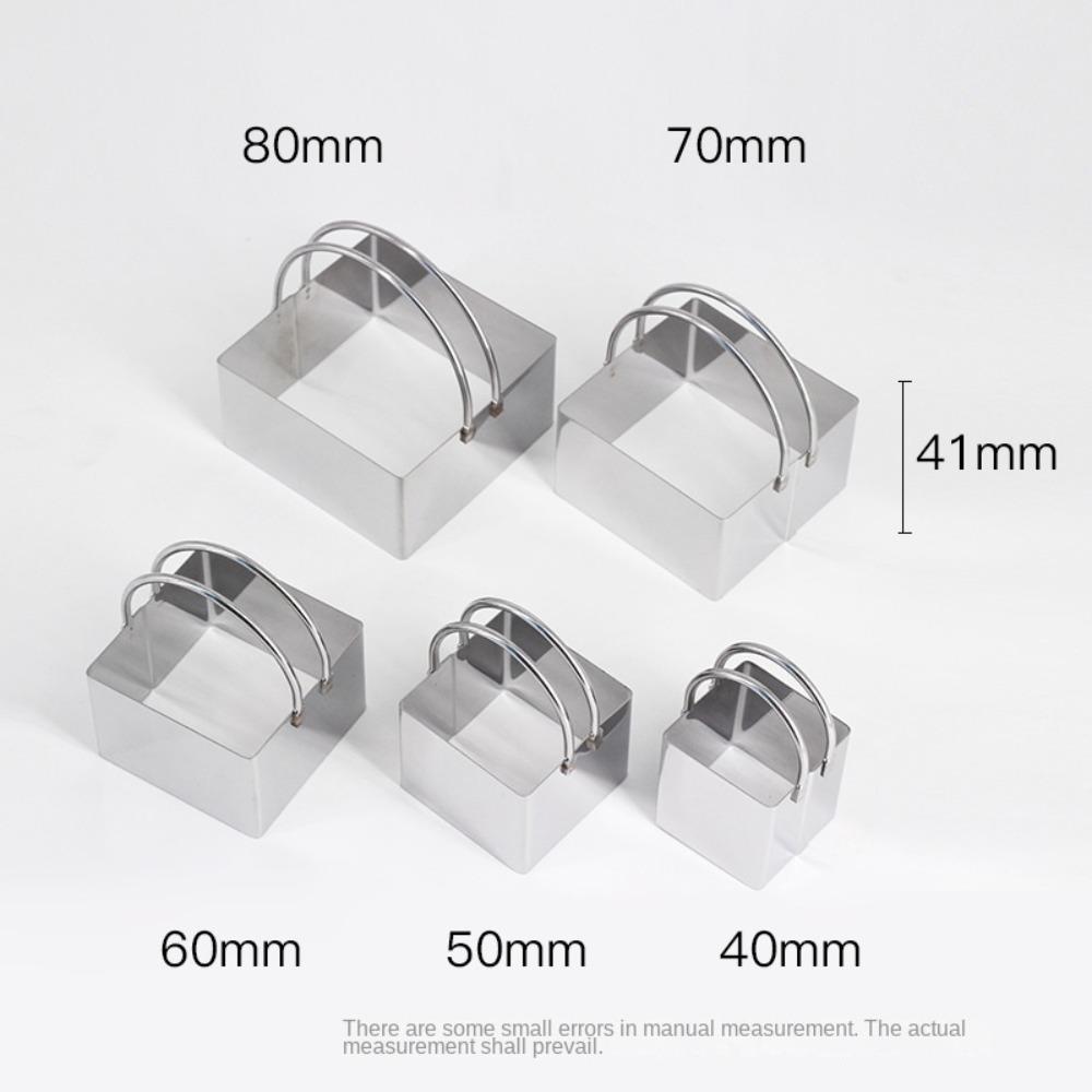 5 Pcs Stainless Steel Biscuit Cutter Molds Square Cookie Mould New Cookie Cutter Set Dough Tools