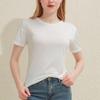 Women's Fashion Round Neck Short Sleeve Top T-Shirt Short Bottoming Shirt