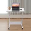 Standing Computer Desk, Adjustable Height Rolling Laptop Table, Portable Workstation with Lockable Wheels, 32-47In Height Range