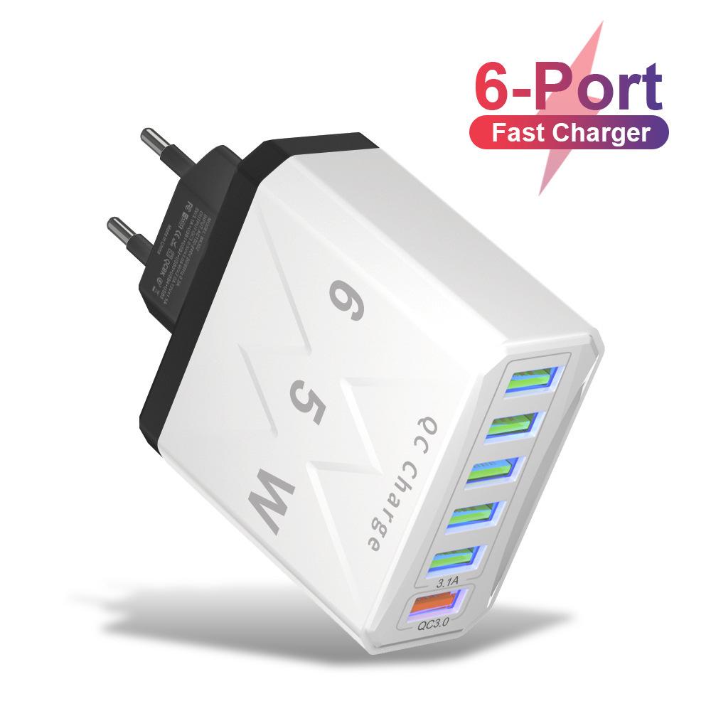 65-ваттное PD-зарядное устройство с QC3.0 для быстрой зарядки телефона и планшета - Стандарт ЕС