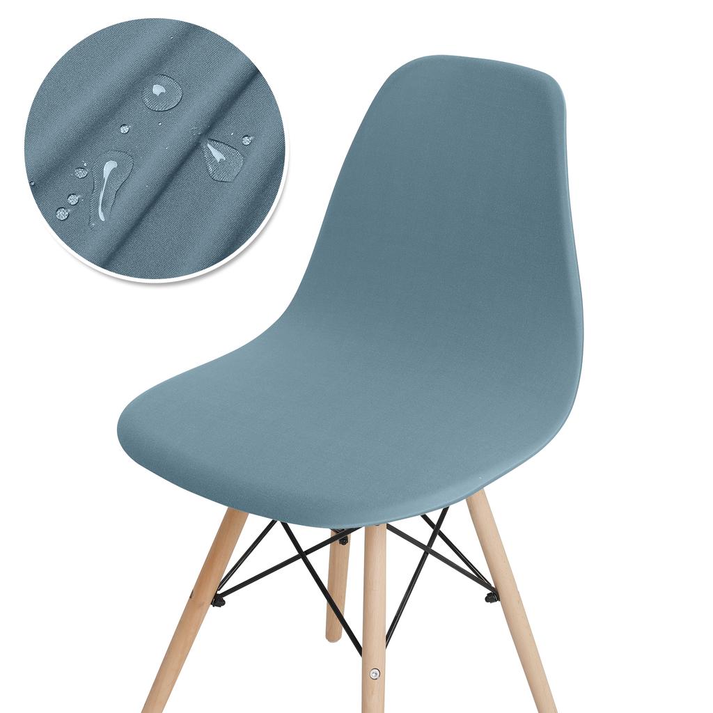 Водонепроницаемый чехол на стул, эластичный чехол на стул с короткой спинкой, эластичный однотонный чехол на сиденье для отеля, дома, гостиной, 1 шт.