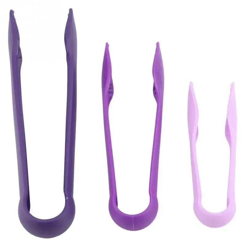 Kitchen Utensils For Barbecue Cooking Salad Grilling Frying 3Pcs Plastic Kitchen Tongs Serving Cooking Tongs