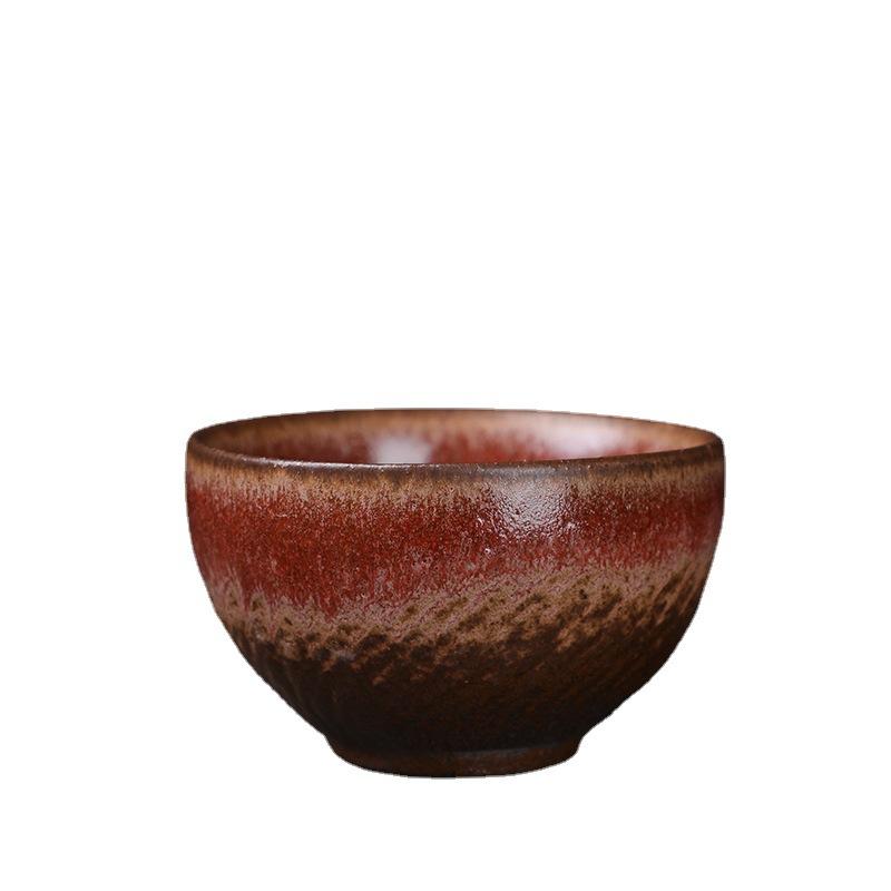 Coarse pottery tea bowl, Japanese ceramic cup, retro Kung Fu tea, siege stove brewed tea cup, single cup, home master cup