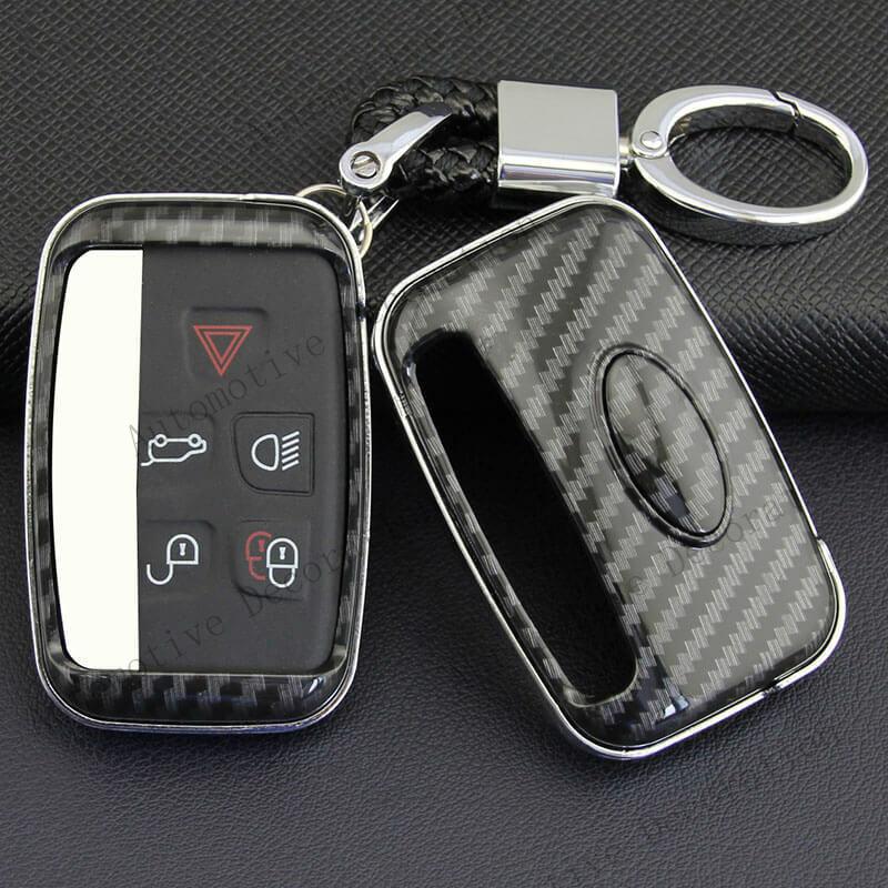 Z+ Carbon Fiber ABS Car Key Fob Cover Case Bag for Land Rover Range Rover Jaguar XE