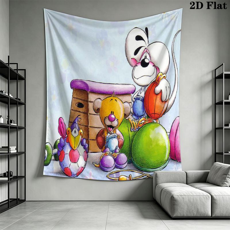 diddl Wall Tapestry Aesthetic Wall Hanging Printed Fabric Blanket Decorative Tapestries for Bedroom Living Room Home Decor