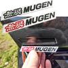 New 3D Aluminum Mugen Emblem Chrome Logo Rear Badge Car Trunk Sticker Car Styling For