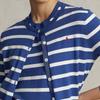 Polo Ralph Lauren Ss23 вышитый логотип в полоску длинный рукав вязаный свитер женский свитер синий WMPOSWENC020614-400